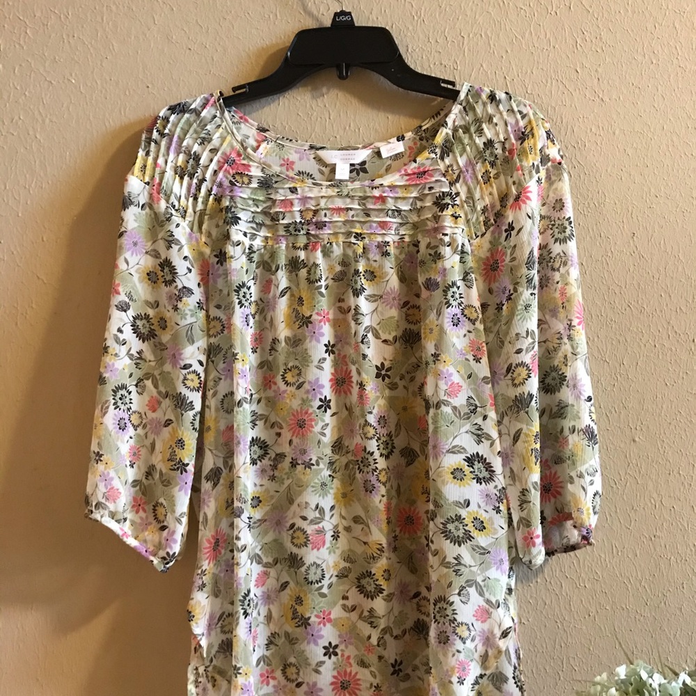 LC Lauren Conrad Women’s Floral Blouse Size M